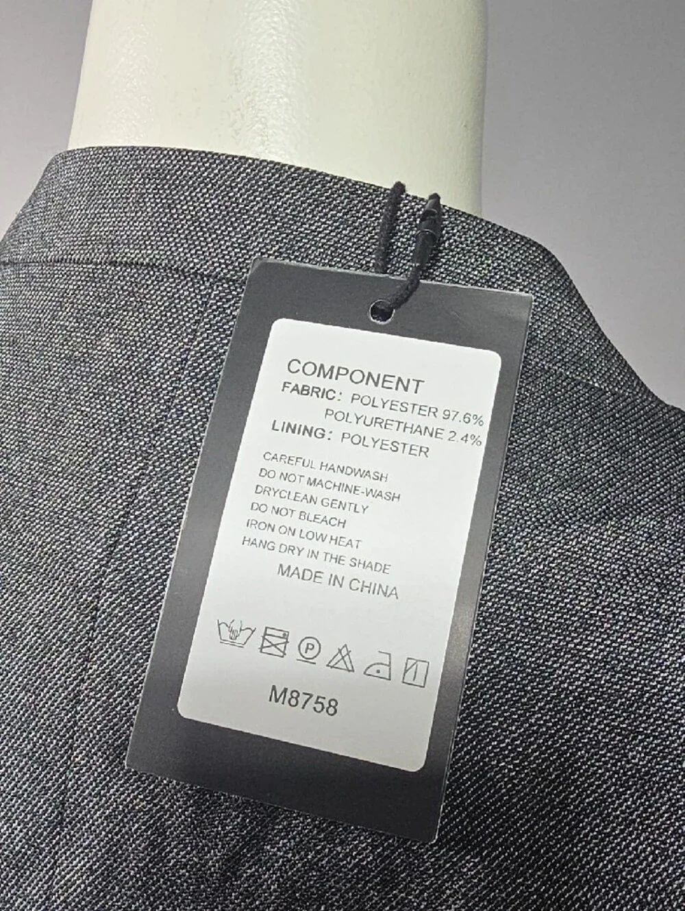 Women's Notched-Neck Gray Single-Button Blazer R10 - Picture 6 of 6